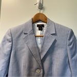 Brooks Brothers 346 Women's Double Breasted Blazer Light Blue White Business 2 Photo 1