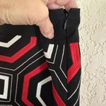 Ann Taylor Skirt Size 2 Geometric Print Black Red White Career Cocktail Photo 6