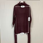 Zenana Outfitters Women’s Waist Tie Turtleneck Sweater Dress Eggplant Size XS NWOT Photo 9