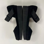 L’Amour des Pieds Amadour Peep Toe Mary Jane Platform Sandal Black Suede Size 8M Photo 9