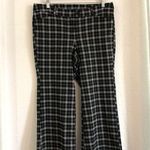 Lane Bryant Womens Pants Black White Plaid Flare Crop Stretch Tabbed Front 16P Photo 0