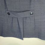 Alex Marie  Pencil Skirt Women's 14 Navy Wool Textured Button Detail Back Zip Photo 2