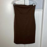 Tuckernuck  Bronze Metallic Knit‎ Mesh V Neck Short Sleeve Midi Dress Size Medium Photo 8