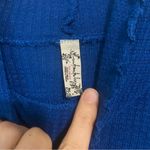 Free People Intimately  Royal Blue Mock Neck Waffle Knit size XS Photo 5