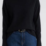 Nordstrom Women's Black Cashmere Turtleneck Sweater Sz M NEW $179 Photo 0