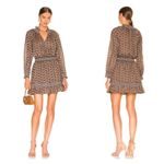 Veronica Beard NWT  Espie Dress Hazel Brown Smocked Ruffle Mini Dress Photo 3