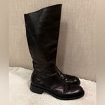Costume National Tall Leather Boots – Made in Italy – Size 40.5 – Black Photo 1