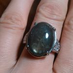 Madagascar Fire Labradorite Stainless Steel Ring (Size 8) Photo 2