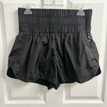 Free People  Movement Shorts Black Way Home Large Athletic Running Wide Waistband Photo 1