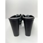 Open Edit  Platform Sandals Size 8.5 Black Square Open‎ Toe Knotted Heels Photo 5