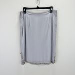 J.Crew Collection Knee Length Organza Slip Skirt Jewels Misty Grey US 8 NWT Photo 12