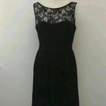 AQUA  Black Dress with Lace Bodice Size M Photo 1