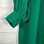 Goat Womens size 4 Crew Neck Long Sleeve Shift Dress Green Photo 6
