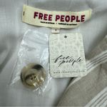 Free People Fern Oversized Linen Blazer Dusty Beige Tan Stripe Coastal Boho Photo 14