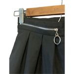 Romwe Black Checkered Pleated Mini Skirt Ring Zipper Streetwear Punk Rave Photo 1