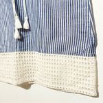 J.Crew  Striped Blue Eyelet Swim Tunic Cover-Up Dress Size S Linen Cotton Blend Photo 6