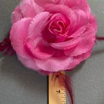 6 Flower Pins for Hair, Clothes or hats‎ Colorful Feathers too, size 6 Photo 5