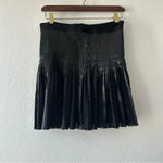 Herve Leger  Leather Accordion MINI Skirt Photo 3
