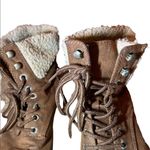 Target Brown and White  Lace Up Faux Fur Boot Photo 4