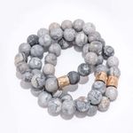 VICI KARMA BEADED BRACELET - GREY AGATE Photo 4