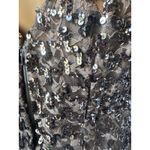 Vintage Cachet Bari Protas sequin formal prom dropwaist dress gray silver small Photo 12