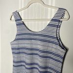 Lysse Mulholland Striped Sleeveless Knit Midi Tank Dress Blue White Large Photo 8