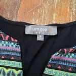 Umgee  Tunic/Mini Dress XL Black Multicolor Embroidered Gypsy Hippie Boho Photo 6