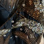 Vintage Alyce Designs Elegant Black and Gold Halter Jumpsuit One Piece Size 6 Photo 6