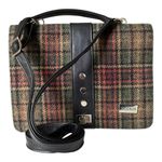 MUCROSS WEAVERS Irish Tweed Wool green & red Fiona Top Handle Crossbody Brown Photo 10