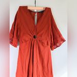 ZARA   Maxi leght Dress with Ring Detail orange size L Photo 2