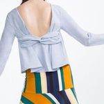 ZARA Striped Top Low Back Photo 0