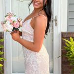 Blush Prom White and Pink Prom Dress Photo 3
