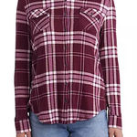 Como vintage  Burgundy Plaid Button-Down Shirt Photo 0