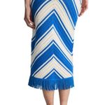 Fifteen Twenty  Amber Crochet Skirt in Blue/White, Size M Photo 2