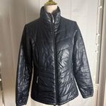 Eddie Bauer  Black Glossy Puffer Jacket with Stand-Up Collar Photo 9