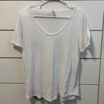 Alo Yoga  White Scoop Neck T Shirt Photo 1