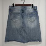 Driftwood Anthropologie Womens Floral Embroidered Stretch Denim Skirt Size 31/12 Photo 7