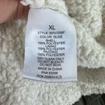 Ci Sono Olive Green Hooded Sherpa Lined Full Zip Snap Up Puffer Vest Size XL Photo 5