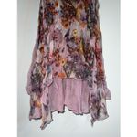 Vintage Silk Butterfly Fairy Princess Floral Top/Mini Dress Purple Size M Photo 2
