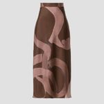 Slate + Willow Abstract Satin Slip Skirt Photo 8