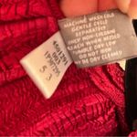 Chico's Travelers Size 1 Crinkle Collared Open Front Crimson Cardigan Size Med Photo 3