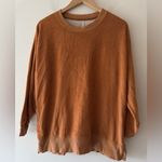 Aerie Rust Brown Oversized Coziest Desert Fuzzy Sweatshirt Photo 1