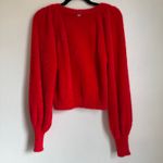 For Love & Lemons Fiona Cardigan in Vibrant Red Small S Photo 3