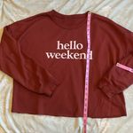 HELLO WEEKEND Cropped Sweatshirt Red Size L Photo 1