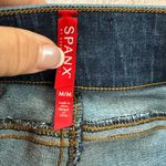 Spanx  Pull On Denim Blue Distressed Ankle Skinny Jeans Medium Wash M Photo 4