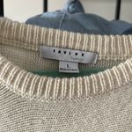 Cream Open Sleeve Cropped Spring Sweater White Size L Photo 2