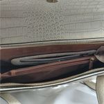 BL. Tiannu Croc Embossed Handbag Shoulder Bag Purse Ivory Cocktail Party Wedding Photo 14