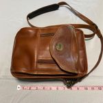 Vintage LAND Leather Crossbody Bag With Multiple Compartments & Adjustable Strap Brown Photo 8