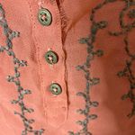 Free People  Burnt Orange Embellished 3/4 Sleeve Blouse XS Excellent Condition Photo 2