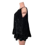 Free People NWT  Nova Black Sequin‎ Halter Neck Mini Dress Tunic Top Size Small Photo 4